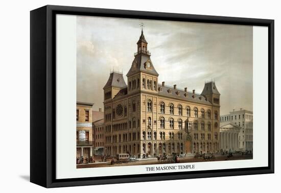 Symbols - Masonic Hall - Cincinnati, Ohio-Middleton, Strobridge & Co-Framed Stretched Canvas