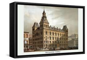 Symbols - Masonic Hall - Cincinnati, Ohio-Middleton, Strobridge & Co-Framed Stretched Canvas