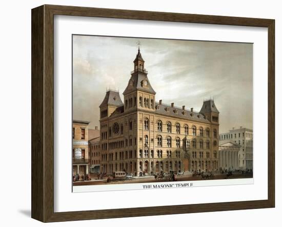 Symbols - Masonic Hall - Cincinnati, Ohio-null-Framed Art Print