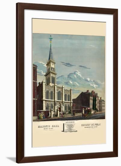 Symbols - Masonic Hall - Philadelphia-null-Framed Art Print