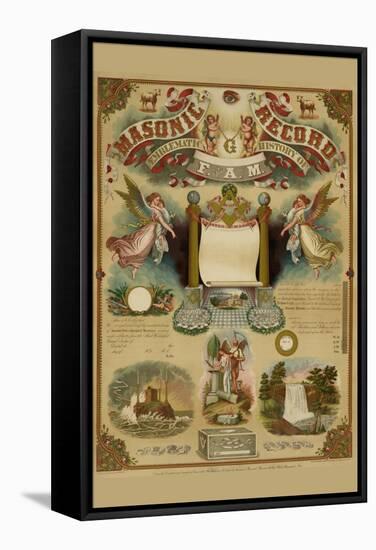 Symbols -Masonic Record-Hudson-Framed Stretched Canvas