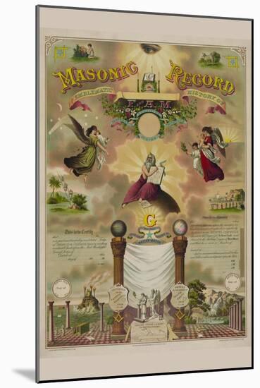 Symbols -Masonic Record-null-Mounted Art Print