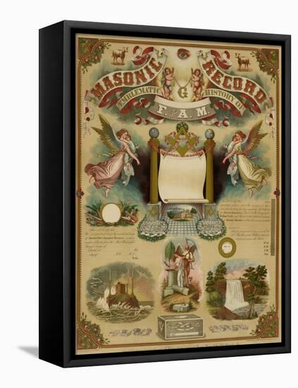 Symbols -Masonic Record-null-Framed Stretched Canvas