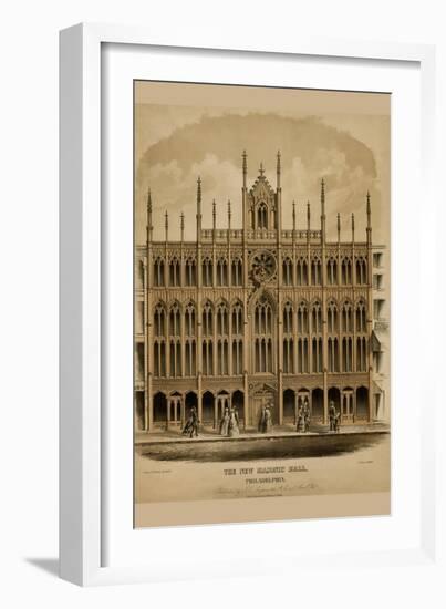 Symbols - Masonic Temple Philadelphia-D. Chillas-Framed Art Print