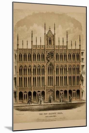 Symbols - Masonic Temple Philadelphia-D. Chillas-Mounted Art Print