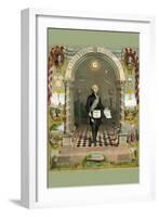 Symbols Masonic - Washington As a Master Mason-null-Framed Art Print