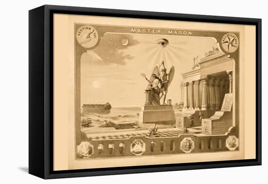 Symbols -Master Mason-null-Framed Stretched Canvas