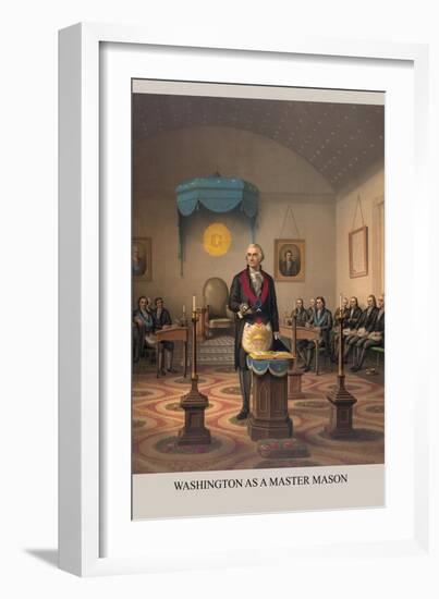 Symbols - Washington as a Free Mason-Strobridge & Gerlach-Framed Art Print