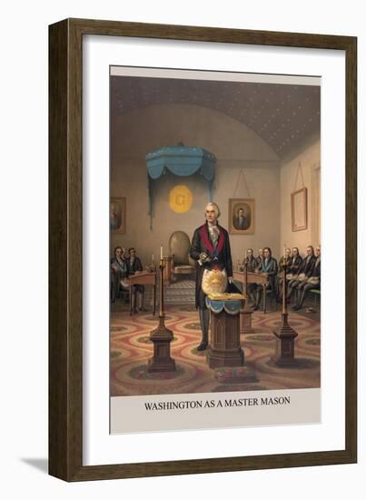 Symbols - Washington As a Free Mason-null-Framed Art Print