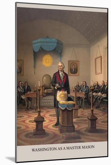 Symbols - Washington As a Free Mason-null-Mounted Art Print