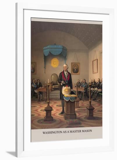 Symbols - Washington As a Free Mason-null-Framed Art Print