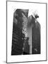 Symetric Perspective Skyscraper in Manhattan, NYC, White Frame, Full Size Photography-Philippe Hugonnard-Mounted Art Print