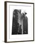 Symetric Perspective Skyscraper in Manhattan, NYC, White Frame, Full Size Photography-Philippe Hugonnard-Framed Art Print