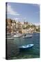 Symi Town, Symi Island, Dodecanese Islands, Greece-Peter Adams-Stretched Canvas