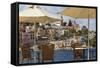 Symi Town, Symi Island, Dodecanese Islands, Greece-Peter Adams-Framed Stretched Canvas