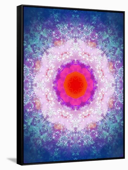 Symmetric Energetic Floral Montage of Flowers-Alaya Gadeh-Framed Stretched Canvas