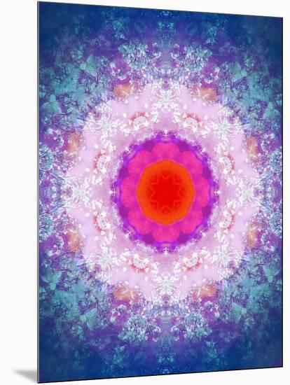 Symmetric Energetic Floral Montage of Flowers-Alaya Gadeh-Mounted Photographic Print