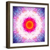 Symmetric Energetic Floral Montage of Flowers-Alaya Gadeh-Framed Photographic Print