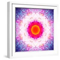 Symmetric Energetic Floral Montage of Flowers-Alaya Gadeh-Framed Photographic Print