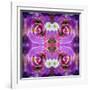 Symmetric Floral Montage of Rose Blossoms with Meadow Flowers-Alaya Gadeh-Framed Photographic Print