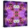 Symmetric Floral Montage of Rose Blossoms with Meadow Flowers-Alaya Gadeh-Stretched Canvas