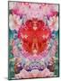 Symmetric Floral Montage with Red Blooming Rose Blossom, Cherry Blossoms and Spring Trees-Alaya Gadeh-Mounted Photographic Print