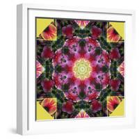 Symmetric Layer Work from Flower Photographs-Alaya Gadeh-Framed Photographic Print