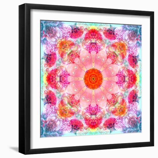 Symmetric Multicolor Layer Work of Blossoms-Alaya Gadeh-Framed Photographic Print