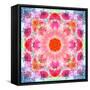 Symmetric Multicolor Layer Work of Blossoms-Alaya Gadeh-Framed Stretched Canvas