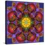 Symmetric Multicolor Layer Work of Blossoms-Alaya Gadeh-Stretched Canvas