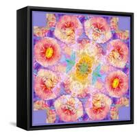 Symmetric Multicolor Layer Work of Blossoms-Alaya Gadeh-Framed Stretched Canvas