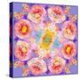 Symmetric Multicolor Layer Work of Blossoms-Alaya Gadeh-Stretched Canvas