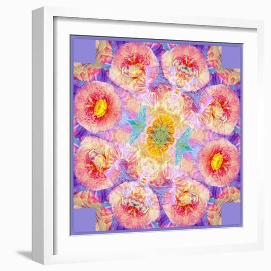 Symmetric Multicolor Layer Work of Blossoms-Alaya Gadeh-Framed Photographic Print