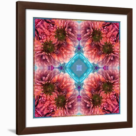 Symmetric Ornament from Flowers, Conceptual Photographic Layer Work-Alaya Gadeh-Framed Photographic Print