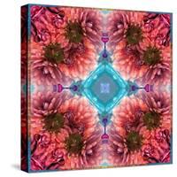 Symmetric Ornament from Flowers, Conceptual Photographic Layer Work-Alaya Gadeh-Stretched Canvas