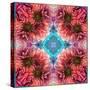 Symmetric Ornament from Flowers, Conceptual Photographic Layer Work-Alaya Gadeh-Stretched Canvas