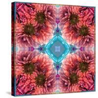 Symmetric Ornament from Flowers, Conceptual Photographic Layer Work-Alaya Gadeh-Stretched Canvas