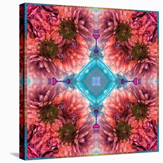 Symmetric Ornament from Flowers, Conceptual Photographic Layer Work-Alaya Gadeh-Stretched Canvas