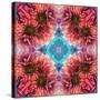 Symmetric Ornament from Flowers, Conceptual Photographic Layer Work-Alaya Gadeh-Stretched Canvas