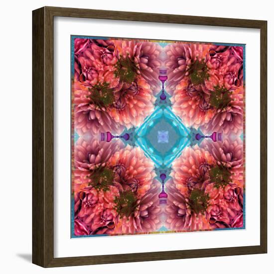 Symmetric Ornament from Flowers, Conceptual Photographic Layer Work-Alaya Gadeh-Framed Photographic Print