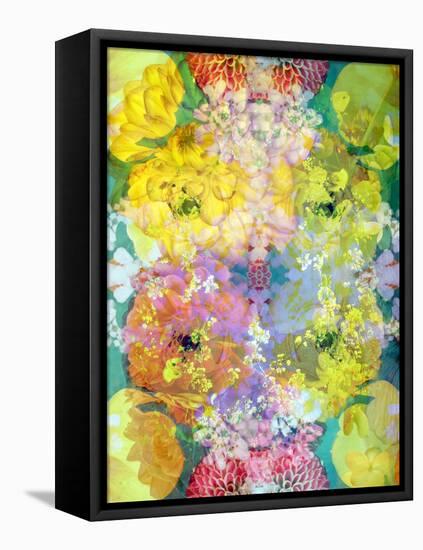 Symmetric Ornament from Flowers-Alaya Gadeh-Framed Stretched Canvas