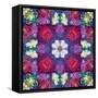 Symmetric Ornament from Multicolor Blossoms-Alaya Gadeh-Framed Stretched Canvas