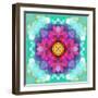 Symmetric Ornament from Poenies in Water, Photographic Layer Work-Alaya Gadeh-Framed Photographic Print