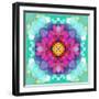 Symmetric Ornament from Poenies in Water, Photographic Layer Work-Alaya Gadeh-Framed Photographic Print