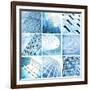 Symmetric Wall of Glass Building in Haze-Vladitto-Framed Art Print