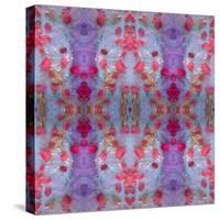 Symmetrical Photomontage of Red Roses and Floral Ornaments-Alaya Gadeh-Stretched Canvas