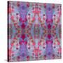 Symmetrical Photomontage of Red Roses and Floral Ornaments-Alaya Gadeh-Stretched Canvas