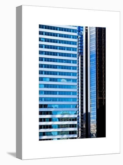 Symmetry Windows Skyscrapers, Philadelphia, Pennsylvania, US, White Frame, Full Size Photography-Philippe Hugonnard-Stretched Canvas