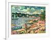 Symphony in Blue, Brooksville, Maine, 1907-10 (Oil on Panel)-Charles Prendergast-Framed Giclee Print