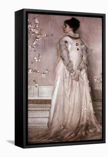 Symphony in Flesh Color and Pink: Portrait of Mrs. Frances Leyland-James Abbott McNeill Whistler-Framed Stretched Canvas